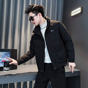 CF143-P138 控178 社会小伙店主风假两件棉衣外套潮流棉服男 黑图片
