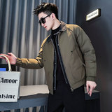 CF158-P138控178社会小伙点假两件棉衣外套潮流棉服男棉袄绿，男装棉衣，电商A343