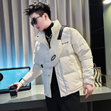 CF76-P148控198社会小伙ins衣外套修身送包包服男黑3，男装棉衣，电商A343