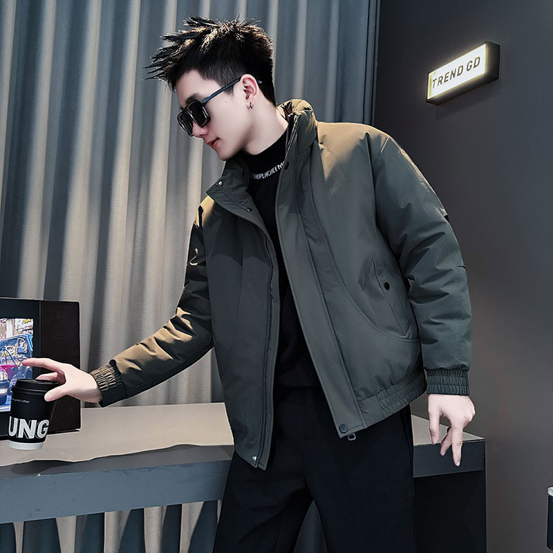 CF153-P138 控178 社会小伙店主风棉衣外套潮流棉服男棉袄 绿图片