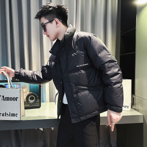 CF86-P148 控198 社会小伙立领ins棉衣外套潮流羽绒服男 白2图片