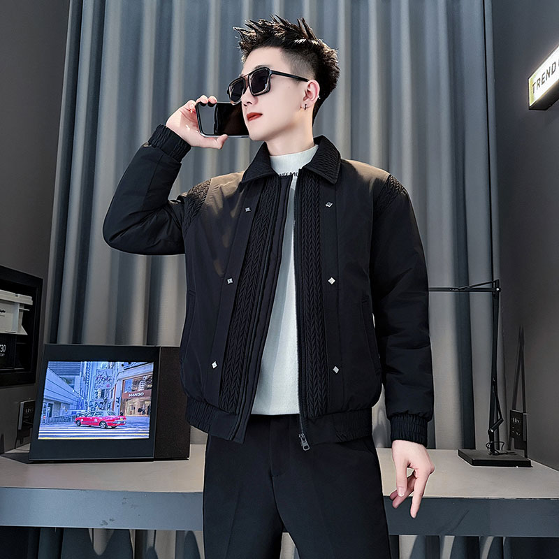 CF155-P138控178社会小伙点店主风棉衣外套潮流棉服男棉袄咖,男装棉衣,电商A343