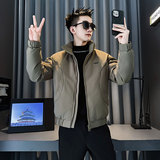 CF144-P138控178社会小伙店主风棉衣外套潮流棉服男卡其绿，男装棉衣，电商A343