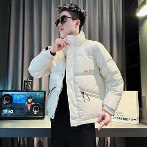CF86-P148 控198 社会小伙立领ins棉衣外套潮流羽绒服男 白2图片