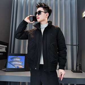 CF149-P138 控178 社会小伙店主风棉衣外套潮流棉服男棉袄 黑图片