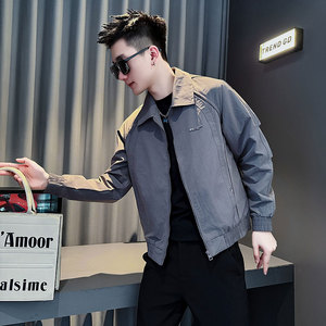 JK221-P98 控138 秋冬新款社会小伙店主风夹克男外套 咖图片