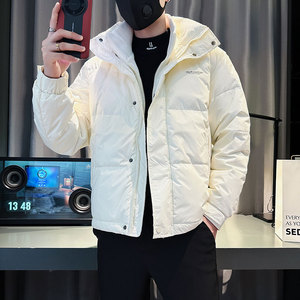 CF87-P148 控198 社会小伙假两件羽绒衣外套潮流羽绒服男 白3图片