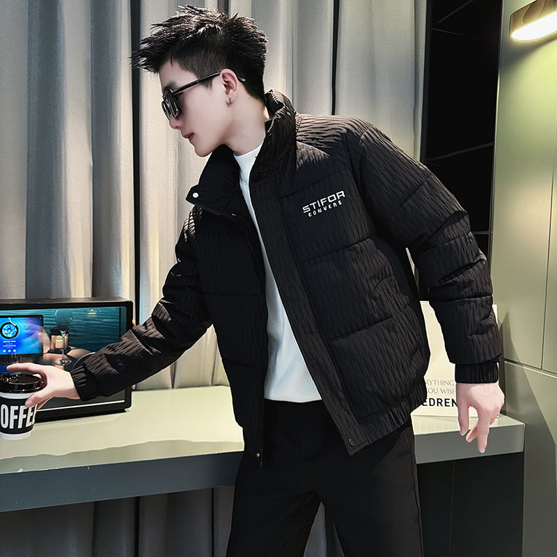 CF101-P138 控178 社会小伙店主风立领棉衣外套潮流棉服男 黑1图片
