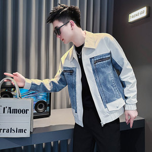 JK213-P108 控148 春季新款社会小伙潮店主风夹克男外套 紫色2图片