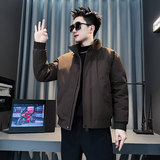 CF153-P138控178社会小伙店主风棉衣外套潮流棉服男棉袄绿，男装棉衣，电商A343