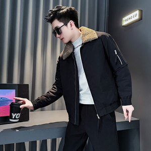 CF136-P138 控178 社会小伙店主风棉衣外套潮流棉服男 黑图片