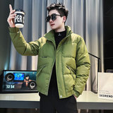 CF102-P138控178社会小伙店主风立领棉衣外套潮流棉服男白色1，男装棉衣，电商A343
