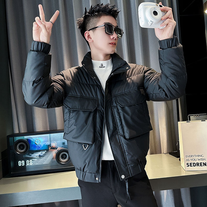 CF95-P138控178社会小伙立领棉衣外套潮流棉服男黑1,男装棉衣,电商A343