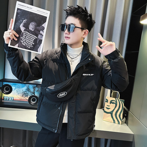 CF76-P148 控198 社会小伙ins衣外套修身送包包服男 黑3图片