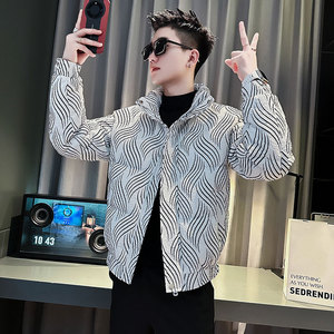 CF90-P138控178社会小伙立领棉衣外套潮流棉服男白1
