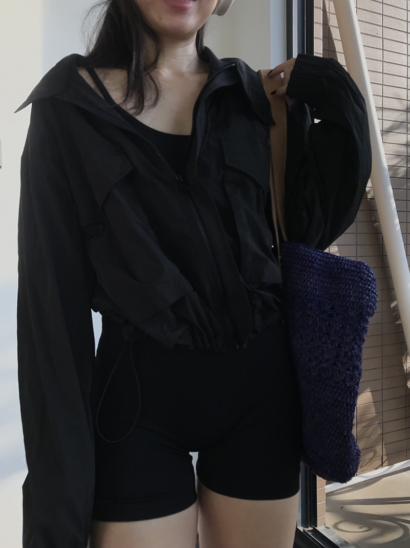 美国单户外防风外套甜酷女