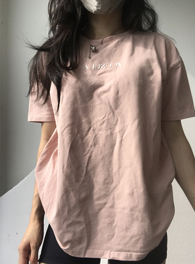 Morningoolala Abstract水洗宽松圆领男女同款运动休闲短袖t上衣