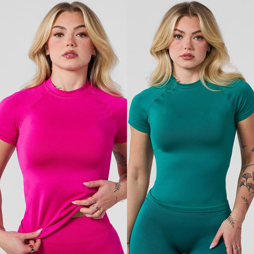 Morningoolala Legacy Seamless Short Sleeve 运动健身紧身短袖t