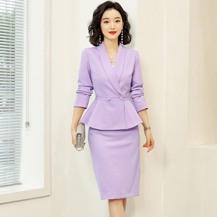 美容院套装 时尚 工作服 西服气质女神范面试正装 职业套裙2025夏季