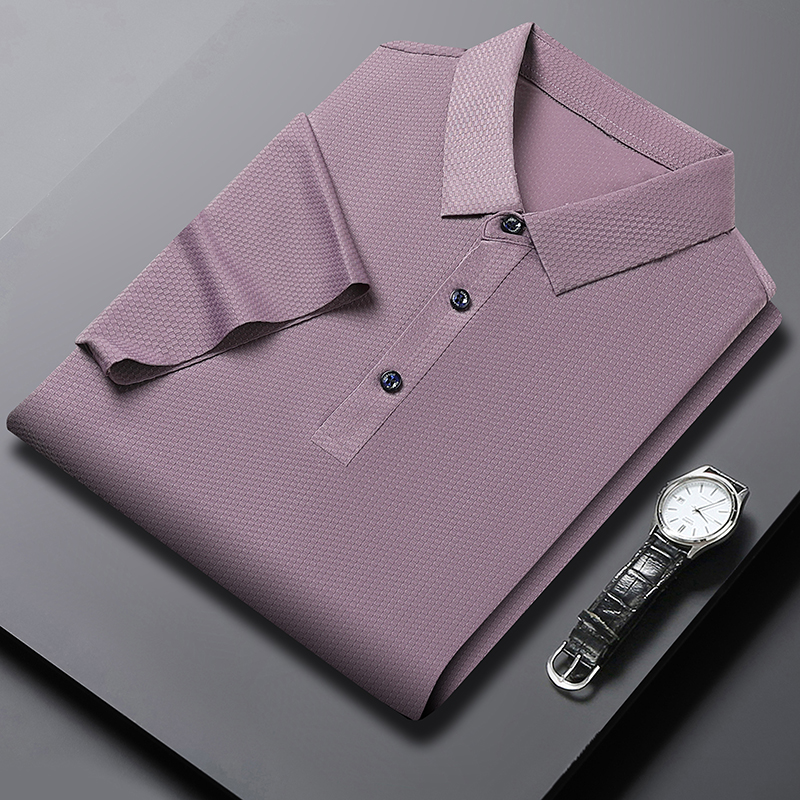 polo衫男短袖T恤夏季薄款无痕商务休闲正装纯色翻领上衣8007P45，男装Polo衫，星座1010A-1