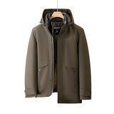 鹅绒服男士冬季加绒加厚可脱卸金丝绒内胆羽绒服爸爸装3038P258，男装羽绒服，星座1010A-1