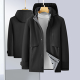 鹅绒服男士冬季加绒加厚可脱卸金丝绒内胆羽绒服爸爸装3038P258，男装羽绒服，星座1010A-1