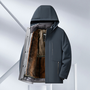 鹅绒羽绒服男士冬季加绒加厚可脱卸内胆金丝绒内胆爸爸装3038P258,男装羽绒服,星座1010A-1