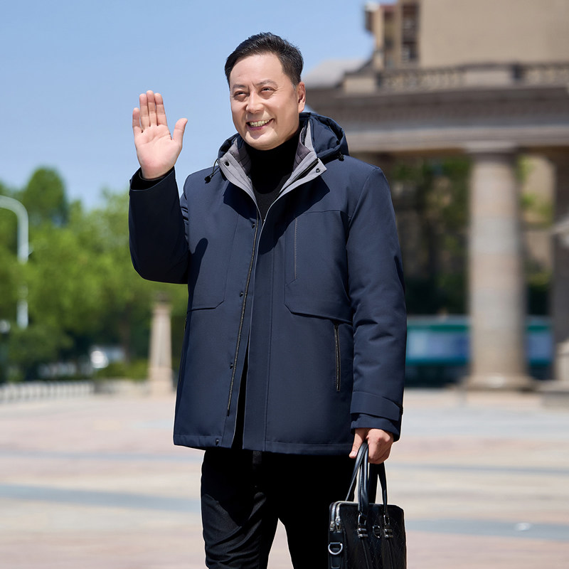 中老年人爸爸装可脱卸内胆羽绒服男鹅绒服冬装保暖外套3036P268,男装羽绒服,星座1010A-1