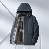 中老年人商务爸爸冬装加绒加厚男外套可卸内胆鹅绒羽绒服3037P258，男装羽绒服，星座1010A-1