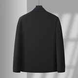 春秋新款中年商务休闲夹克男士行政爸爸外套翻领干部上衣B08P55，男装夹克，星座1010A-1