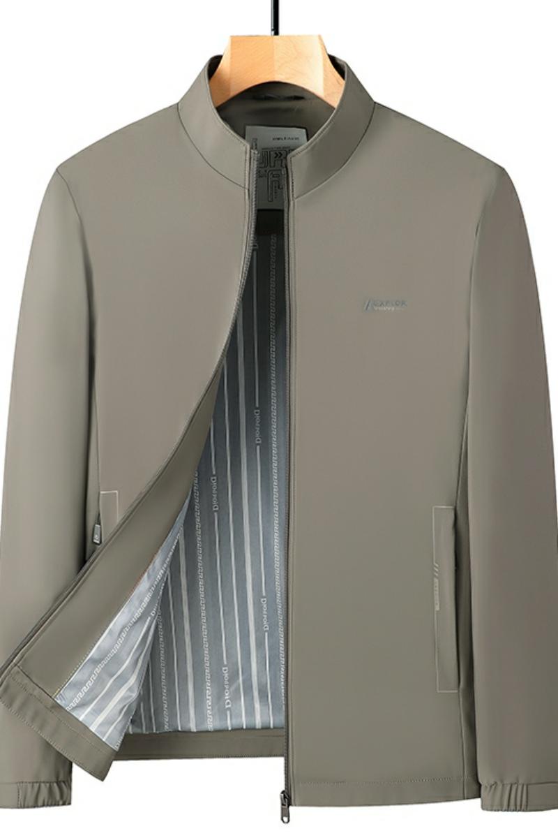 中年男士爸爸外套春秋中老年立领夹克男春装休闲上衣服薄2408P55,男装夹克,星座1010A-1