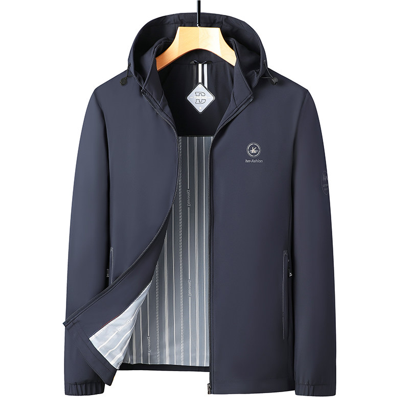 可脱卸连帽春季中年爸爸装夹克外套男士春装茄克服上衣2405P75，男装夹克，星座1010A-1