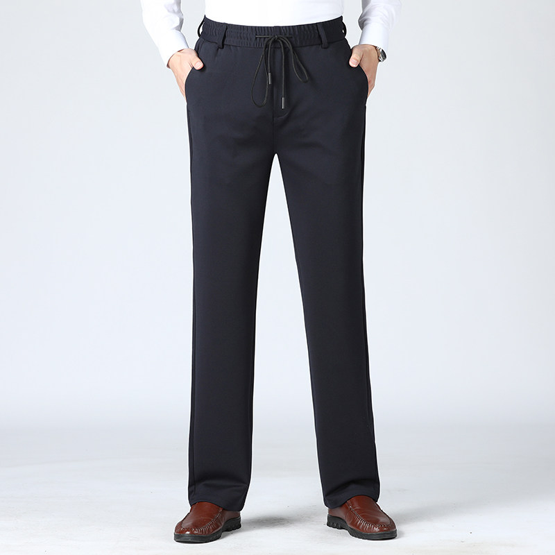 爸爸裤子夏季薄款冰丝裤男高弹休闲运动中老年人松紧长裤5240P30，男装休闲裤，星座1010A-1