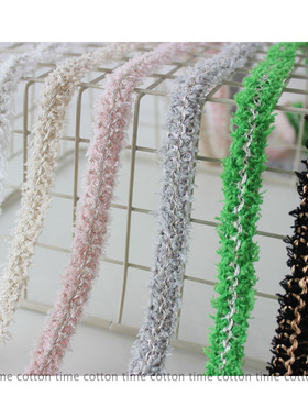 Cottontime 长绒小香风带1.5cm韩国花呢织带毛织镶边带辅料