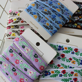 cottontime 提花带花朵刺绣花边汉服民族风辅料 野趣 Autumn New