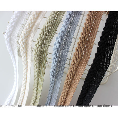 cottontime 秋冬新 素色包边带立体镶边织带质感 涤纶包边条