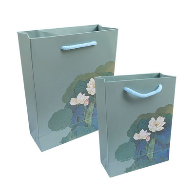 国风荷花首饰手提袋子