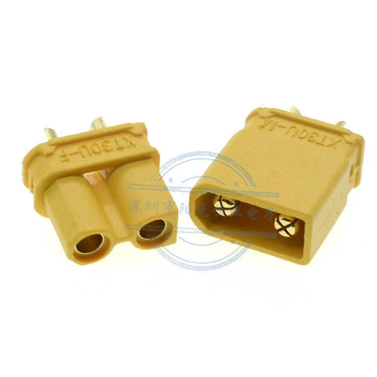 全新插头XT30U-M镀金插头2PIN