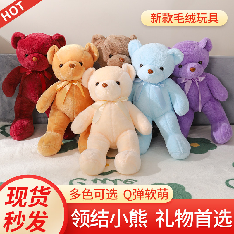 儿童毛绒玩具小熊生日礼物彩熊