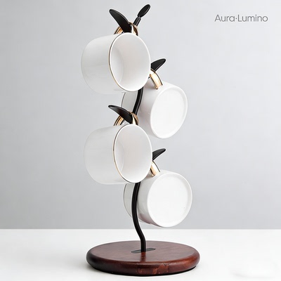 AURA.LUMINO木质悬挂咖啡杯架