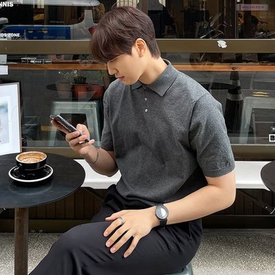 夏季韩版新款翻领polo短袖男潮牌