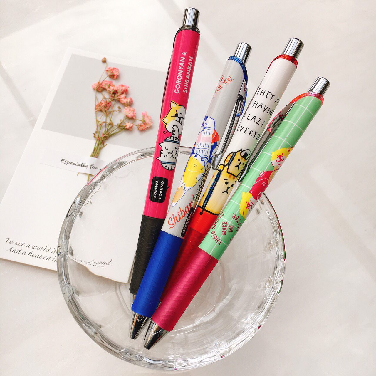 日本pentel派通0.5自动铅笔柴犬造型限定按动可爱带橡皮文具办公