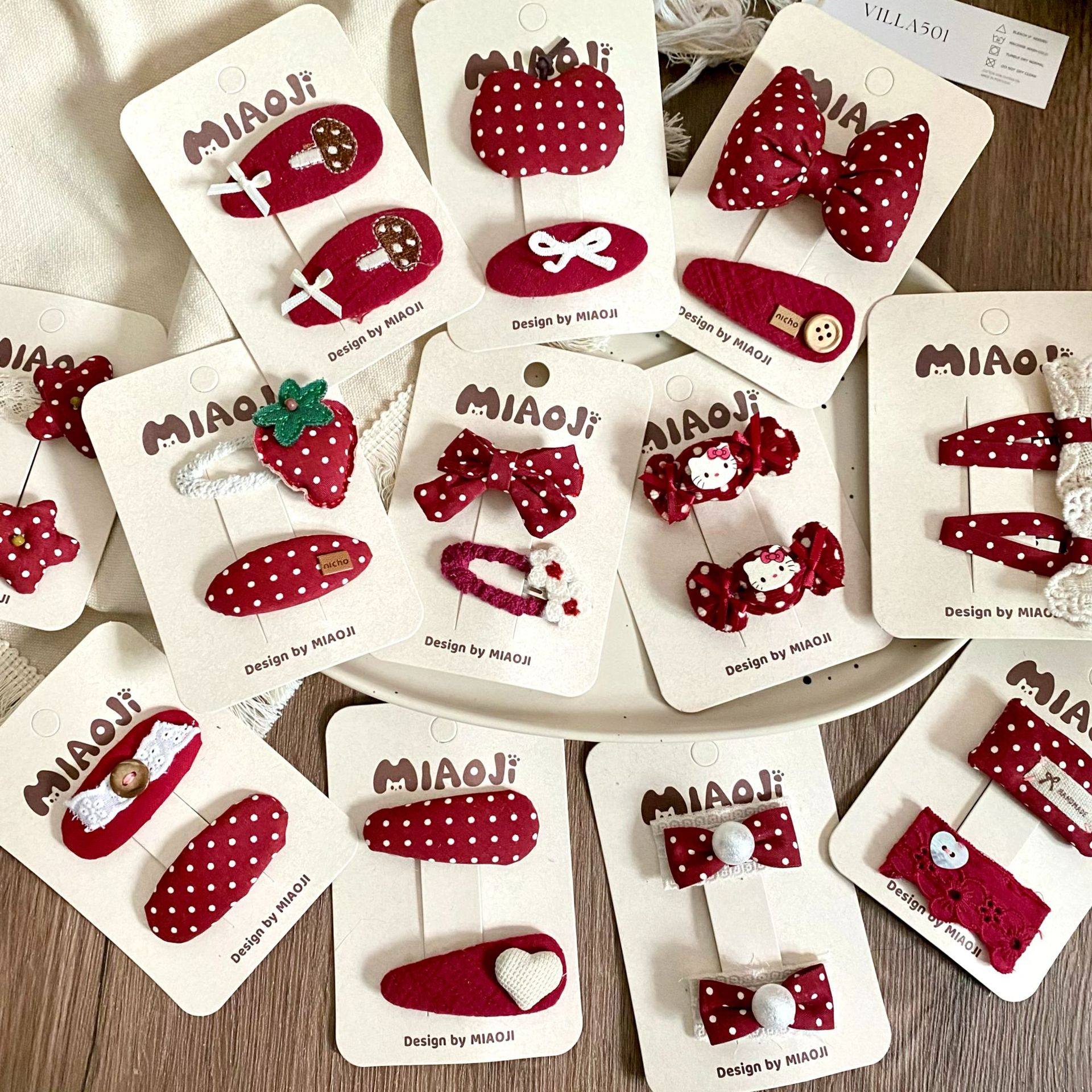 韩版ins新款红色布艺波点爱心蝴蝶结儿童发夹发卡边夹刘海夹发饰,童装/婴儿装/亲子装,发饰,淘宝优惠券,粉丝福利购,淘宝优惠卷