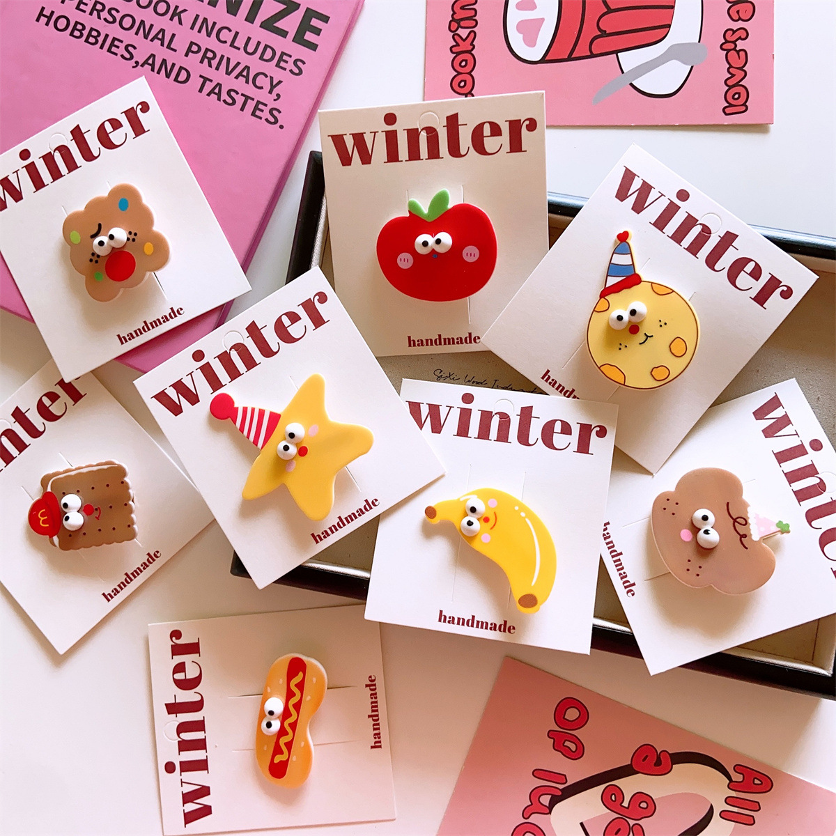 ins儿童夏多彩可爱立体发夹