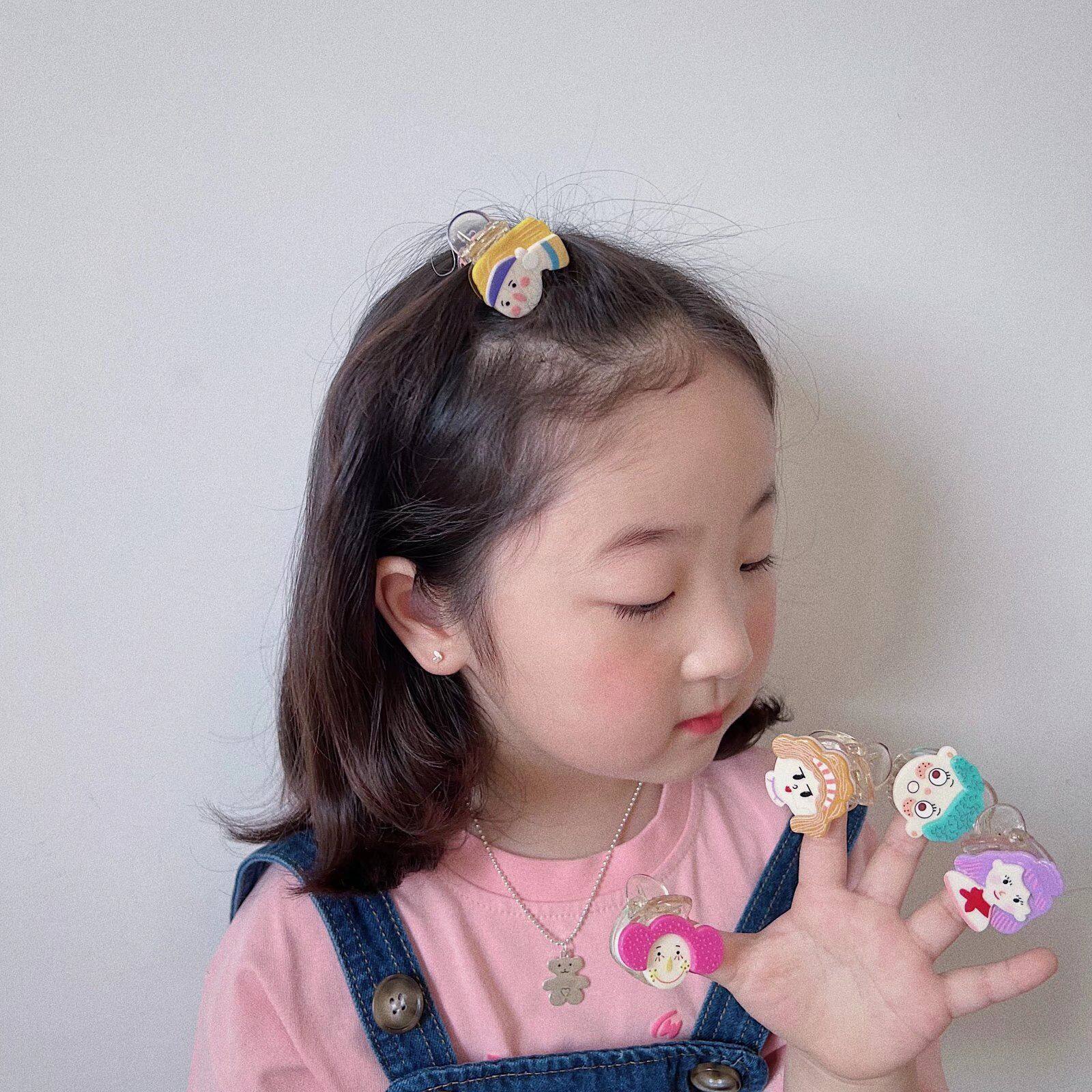 新款ins春夏可爱卡通头像儿童迷你彩豆小抓夹宝宝发夹发抓小发卡