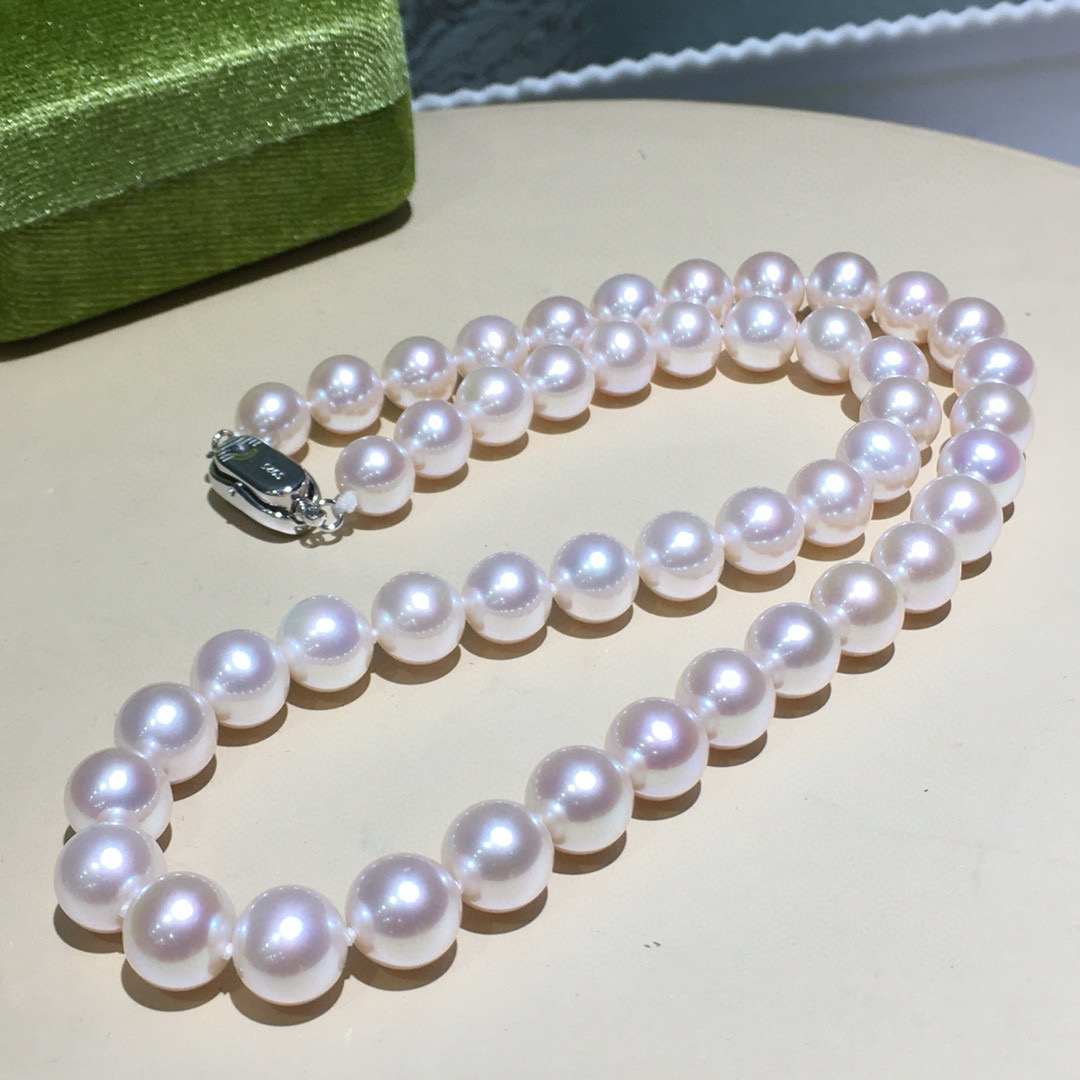 国货之光天女粉高档完美高品质天然珍珠项链大气