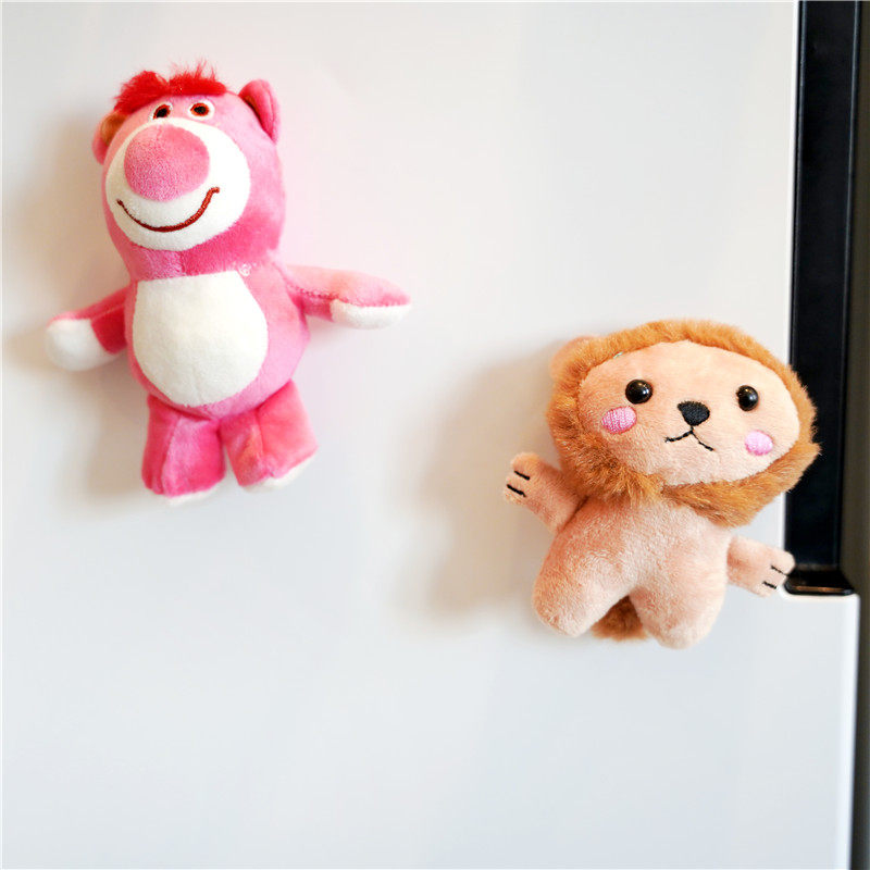 CARTOON CUTE PLUSH FRIDGE MAGNET ANIME MAGNETIC STICKER CREATIVE DOLL REFRIGERATOR DECORATION THREE-DIMENSIONAL MAGNET CHALKBOARD STICKER
