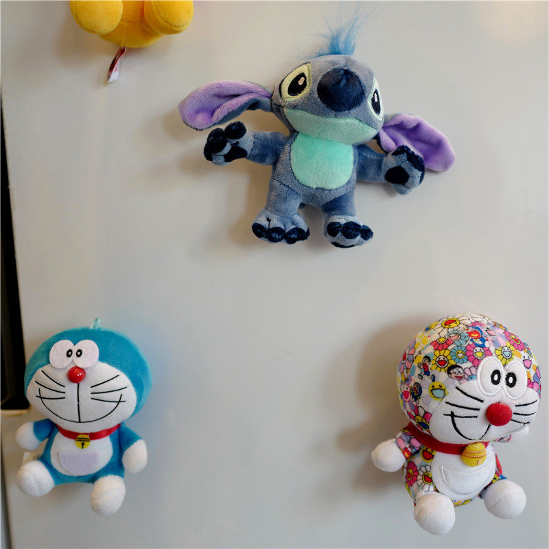 CARTOON PLUSH DOLL FRIDGE MAGNET CREATIVE CUTE DECORATIVE THREE-DIMENSIONAL MAGNET STICKER PERSONALIZED MESSAGE STICKER ANIME MAGNET