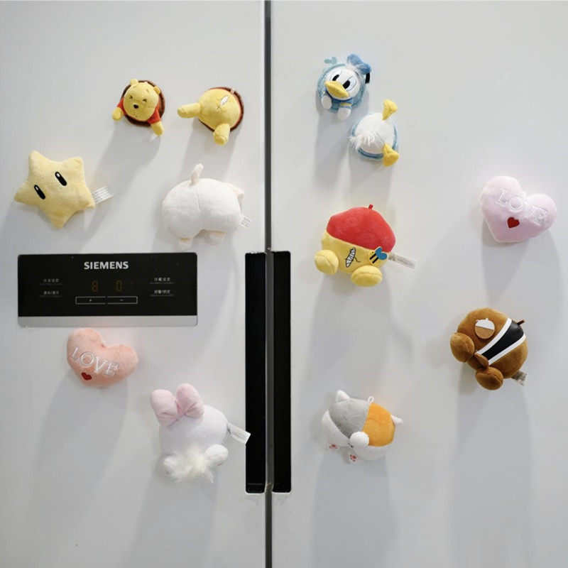 JAPANESE ANIME PLUSH FRIDGE MAGNET CREATIVE CARTOON CUTE MAGNET REFRIGERATOR ANTI-COLLISION PROTECTION STICKER DECORATIVE THREE-DIMENSIONAL MAGNET