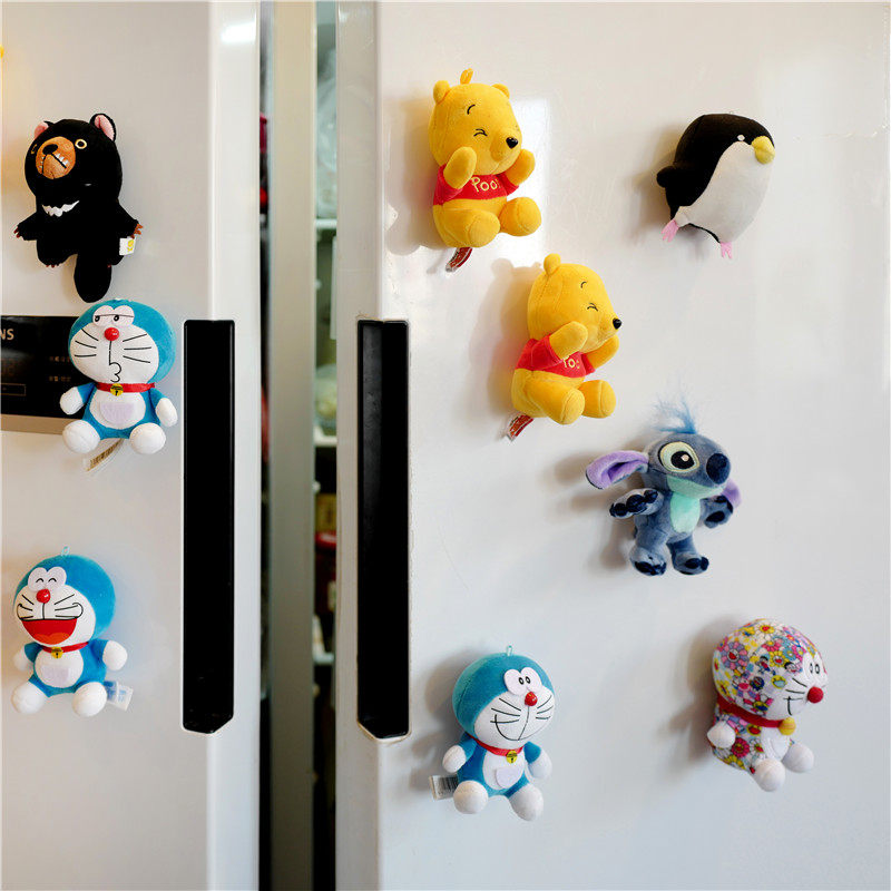 CARTOON PLUSH DOLL FRIDGE MAGNET CREATIVE CUTE DECORATIVE THREE-DIMENSIONAL MAGNET STICKER PERSONALIZED MESSAGE STICKER ANIME MAGNET
